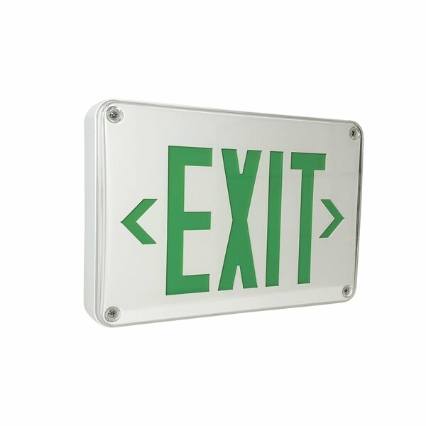 Nora Lighting Die-Cast LED Exit Signs AC only, Red Ltr., Black Housing, Single Face NX-505-LED/R NX-617-LED/G